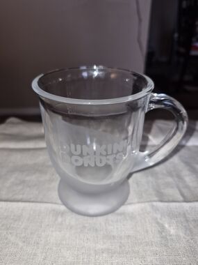 Dunkin Donuts Glass Coffee Mug